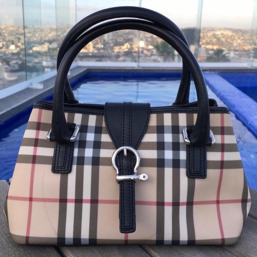 BURBERRY EDEN NOVA CHECK SATCHEL